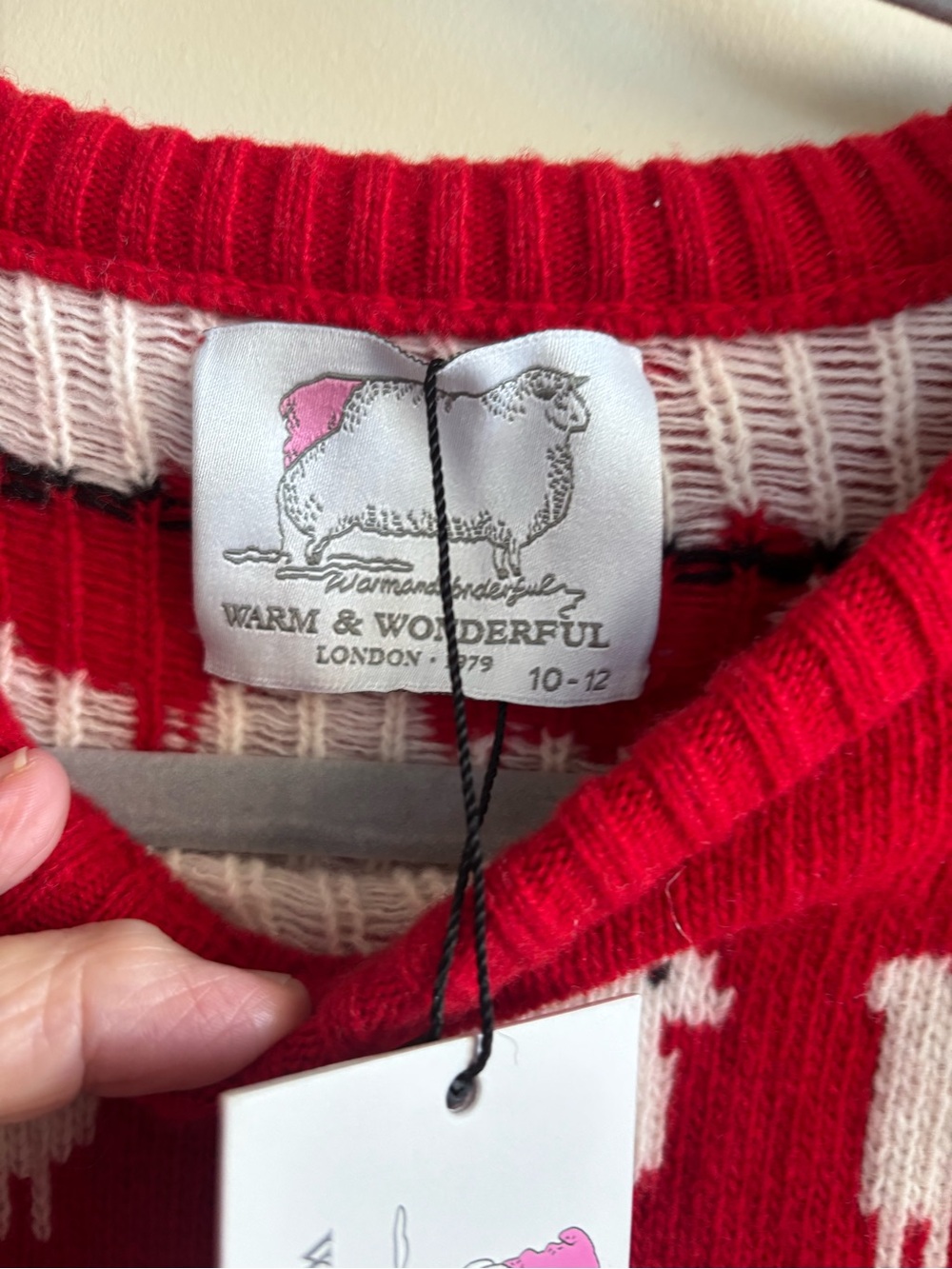 Rowing Blazers Princess Diana black sheep sweater red youth 10/12 NWT - Picture 2 of 4